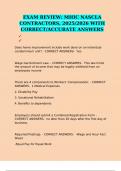 EXAM REVIEW&colon; MHIC NASCLA CONTRACTORS&comma; 2025&sol;2026 WITH CORRECT&sol;ACCURATE ANSWERS