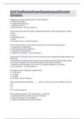 AUA Test Review Exam Questions and Correct Answers&period;