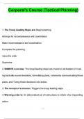 CORPORALS COURSE &lpar;TACTICAL PLANNING&rpar; Actual Exam &lpar;2025 &sol; 2026&rpar; Expected Questions and Revised Correct Answers&period; with 100&percnt; Guarantee Pass