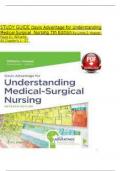 Davis Advantage for Understanding Medical-Surgical Nursing 7th Edition STUDY GUIDE By Williams & Hopper All 57 Chapters Covered&comma; Verified Latest Edition