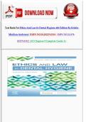 Test Bank For Ethics and Law in Dental Hygiene 4th Edition by Kristin Minihan-Anderson&vert;&vert;ISBN NO&colon;10&comma;0323761194&vert;&vert;ISBN NO&colon;13&comma;978-0323761192&vert;&vert;All Chapters&vert;&vert;Complete Guide A&plus;