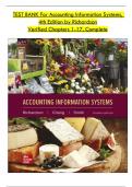 TEST BANK For Accounting Information Systems 4th Edition by Vernon Richardson&comma; Verified Chapters 1 - 17&comma; Complete  Chapters