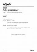 AQA gcse ENGLISH LANGUAGE PAPER 2 INSERT 2024 &lpar;8700&sol;2&rpar;