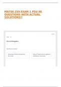 MATSE 259 EXAM 1 PSU 98 QUESTIONS WITH ACTUAL SOLUTIONS&excl;&excl;