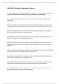 NUR 205&colon; Final Exam Preparation - Exam 4