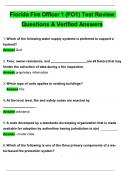 Florida Fire Officer 1 Test Review Latest 2025 Questions and Answers 100&percnt; Correct Verified by Experts