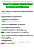 Florida Firefighter BUNDLED EXAMS Florida Fire Instructor 1 Final Exam &sol; Florida Fire instructor I Test Perp &sol; Florida Safety Officer &sol; Florida State Fire Fighting Exam &lpar;Written&rpar; &sol; Florida Fire Officer 1 Test Review Questions with correct Answers 2025 All