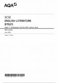 AQA gcse ENGLISH LITERATURE PAPER 1 mark scheme 2024 &lpar;8702&sol;1&rpar;