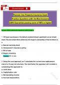 Pearson Vue Property Insurance Practice Exam &lpar;Latest 2025 &sol; 2026&rpar; Tested Questions with Revised Correct Answers&comma; &lpar;A&plus; Guarantee&rpar;