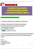 Pearson Vue Property Insurance Practice Exam &lpar;Latest 2025 &sol; 2026&rpar; Tested Questions with Revised Correct Answers&comma; &lpar;A&plus; Guarantee&rpar;