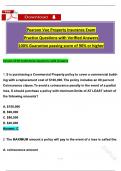 Pearson Vue Property Insurance Practice Exam &lpar;Latest 2025 &sol; 2026&rpar; Tested Questions with Revised Correct Answers&comma; &lpar;A&plus; Guarantee&rpar;