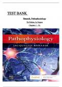 TEST BANK For Banasik&comma; Pathophysiology 7th Edition&comma; by Banasik Verified Chapters 1 - 54&comma; Complete Newest Version ISBN&colon;9780323761550
