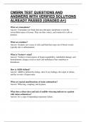 CMSRN TEST QUESTIONS AND ANSWERS WITH VERIFIED SOLUTIONS ALREADY PASSED &lbrace;GRADED A&plus;&rcub;
