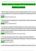 Relias Medical Surgical RN A Exam 2025 Questions with correct Answers Updated 2025 &sol; 2026 Verified Completely
