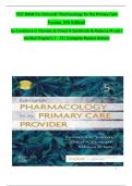 TEST BANK for Pharmacology For Primary Provider 4th Edition Edmunds and Mayhew All Chapters 1-73 fully covered