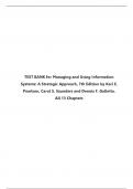 TEST BANK for Managing and Using Information Systems&colon; A Strategic Approach&comma; 7th Edition by Keri E&period; Pearlson&comma; Carol S&period; Saunders and Dennis F&period; Galletta&period; All 13 Chapters&period; &lpar;Complete Download&rpar;&period;