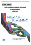 Test Bank For Human Biology&colon; Concepts and Current Issues 9th Edition By Michael D&period; Johnson 9780134834085 Chapter 1-24 Complete Guide latest edition&period;