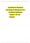Test Bank for Anatomy & Physiology for Emergency Care&comma; 3rd Edition &lpar;Bledsoe&comma; 2020&rpar; Chapter 1-20 &vert; All Chapters