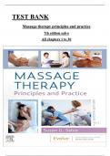 Test Bank - Massage Therapy-Principles and Practice&comma; 7th Edition by  &lpar;Salvo&comma;&rpar; Chapter 1-30 &vert; All Chapters ISBN&colon;9780323878159
