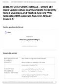 2025&vert; ATI CMS FUNDAMENTALS - STUDY SET &vert;2025 Update Actual exam&vert;Complete Frequently Tested Questions And Verified Answers With Rationales&vert;100&percnt; Accurate Answers &vert; Already Graded A&plus;