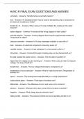 HVAC-R FINAL EXAM QUESTIONS AND ANSWES