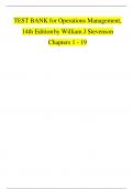Test Bank for Operations Management&comma; 14th Edition by William J&period; Stevenson &ndash; Latest Version