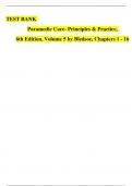 Test Bank for Paramedic Care&colon; Principles & Practice&comma; 6th Edition&comma; Volume 5 by Bledsoe