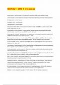 NUR221 WK 1 Diseases
