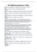 ATI CMS Nursing Care of Children &lpar;2024&sol;2025&rpar; Newest Questions and Answers &lpar;Verified Answers&rpar;