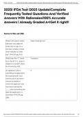 2025&vert; IFDA Test &vert;2025 Update&vert;Complete Frequently Tested Questions And Verified Answers With Rationales&vert;100&percnt; Accurate Answers &vert; Already Graded A&plus;&vert;Get it right&excl;&excl;