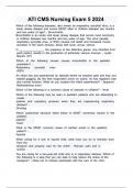 ATI CMS Nursing Care of Children &lpar;2024&sol;2025&rpar; Newest Questions and Answers &lpar;Verified Answers&rpar;