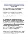 CERTIFIED FLOODPLAIN MANAGER &lpar;CFM&rpar; EXAM WITH ACTUAL QUESTIONS AND ANSWERS LATEST UPDATE 2025