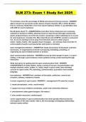 SLM 273&colon; Exam 1 Study Set 2025  