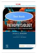 Test Bank&colon; Pathophysiology The Biologic Basis for Disease in Adults and Children&comma; 9th Edition by McCance - Chapters 1-49&comma; 9780323789882 &vert; Rationales Included