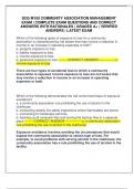 2025 M100 COMMUNITY ASSOCIATION MANAGEMENT EXAM &vert; COMPLETE EXAM QUESTIONS AND CORRECT ANSWERS WITH RATIONALES &vert; GRADED A&plus; &vert; VERIFIED ANSWERS &vert; LATEST EXAM
