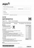 AQA GCSE MATHEMATICS PAPER 1H question paper 2024 &lpar;8300&sol;1H&rpar;