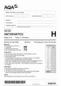 AQA GCSE MATHEMATICS PAPER 3H QUESTION PAPER 2024 &lpar;8300&sol;3H&rpar;
