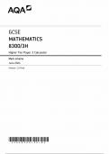 AQA GCSE MATHEMATICS PAPER 3h mark SCHEME 2024 &lpar;8300&sol;3h&rpar;