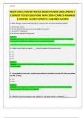 NICET LEVEL 2 ITM OF WATER BASED SYSTEMS 2025 UPDATE &vert; 155MOST TESTED QUESTIONS WITH 100&percnt; CORRECT ANSWERS &vert; VERIFIED &vert; LATEST UPDATE &vert; ASSURED SUCCESSNICET LEVEL 2 ITM OF WATER BASED SYSTEMS 2025 UPDATE &vert; 155MOST TESTED QUESTIONS WITH 100&percnt; CORRECT ANSWERS