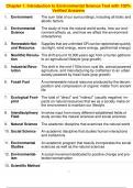 Chapter 1&colon; Introduction to Environmental Science Test with 100&percnt; Verified Answers