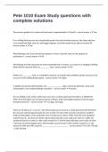 Pete 1010 Exam Study questions with complete solutions 