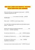 NEW 2025 LASER HAIR REMOVAL TRAINING EXAM QUESTIONS AND ANSWERS