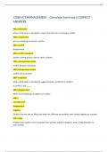 CONFLICT MANAGEMENT - Complete Summary&vert;&vert;CORRECT ANSWERS