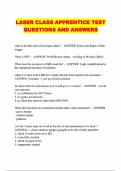 ALL LASER - PACKAGED EXAMS&colon; QUESTIONS AND 100&percnt; VERIFIED ANSWERS