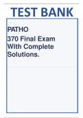  Pathophysiology 370 Final Exam With Complete Solutions&period;&lpar;100&percnt; correct&rpar;