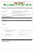Missouri State Nursing Home Administrator Exam Q&A 