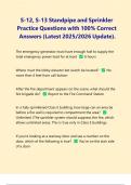 S12 Sprinkler Exams PACKAGE DEAL&vert; BUNDLE contains the latest exams&comma; Citywide sprinkler systems&comma;  Certificate of fitness&comma; Sprinkler Chart&comma; Practice Questions with Verified answers and updated study guide - Everything you need to pass s12 sprinkler is here&excl;