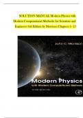 SOLUTION MANUAL Modern Physics with Modern Computational Methods&colon; for Scientists and Engineers 3rd Edition by Morrison Chapters 1- 15