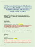 VATI Comprehensive Predictor NCLEX Questions Latest Update 2024 -2025 Test Bank Actual Exam Questions with Correct Detailed Answers &lpar;Verified Answers&rpar; Graded A&plus;