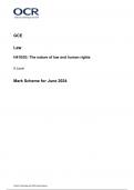 OCR A Level Law H418&sol;03 JUNE 2024 MARK SCHEME&colon; The nature of law and human rights